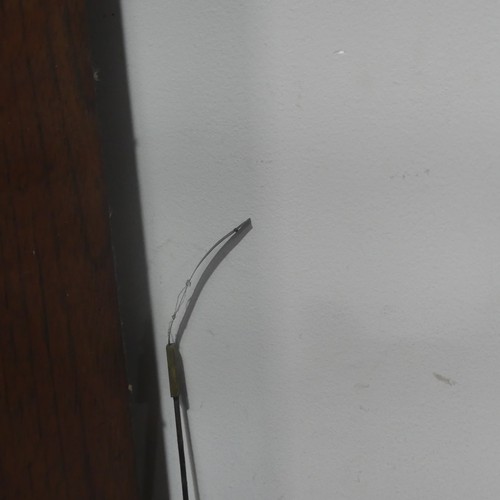 154 - A 19th century eight day Longcase Clock, the 12 inch painted white and arched dial applied with Roma... 