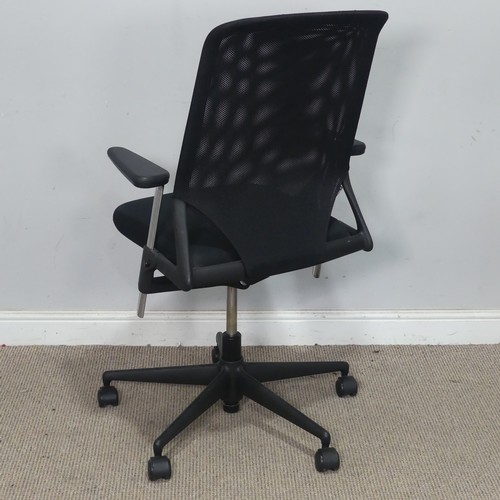 100 - A contemporary Vitra 'Meda' office Chair, by Alberto Meda, raised on swivel base with castors, W 63 ... 