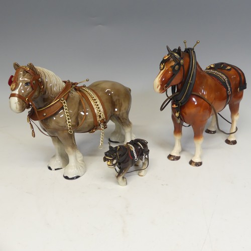 181 - A group of six Beswick Horses, one laying foal marked '915' another 'Exmoor', and four more, togethe... 