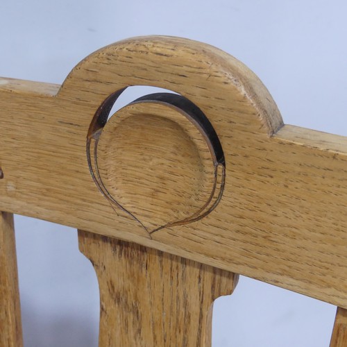 191 - An Arts and Crafts bleached oak Armchair, probably by Shapland and Petter of Barnstable, marked '282... 