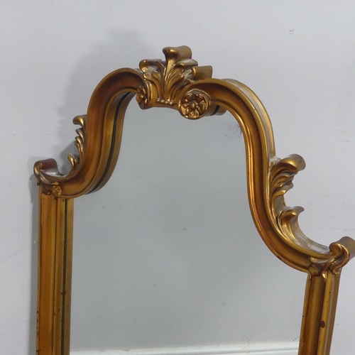 213 - A 19th century style wall Mirror, decorated with acanthus leaves, marked 'M 300' to the top, W 52 cm... 