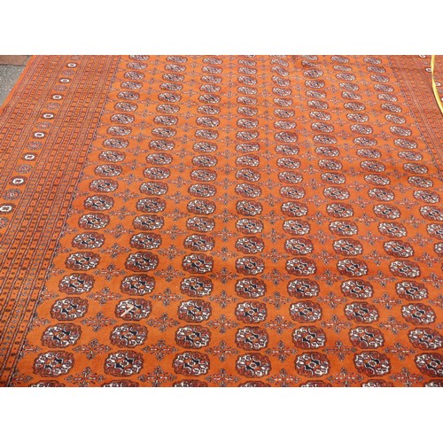 292 - Tribal Rugs; a large finely knotted Caucasian Bokhara design carpet, short wool pile on cotton base,... 