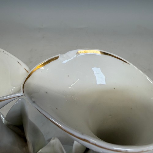 228 - A pair of Kinjo China hand painted 'Nippon' Vases, together with figural vases, a pair decorated wit... 