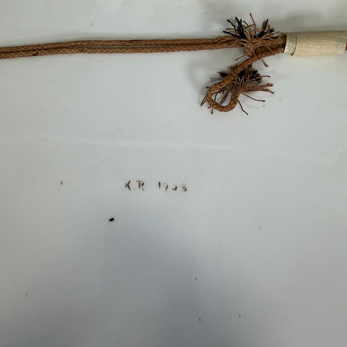 278 - Early 20th century French school, painting on glass, depicting a pair of Chaffinches perched on bran... 