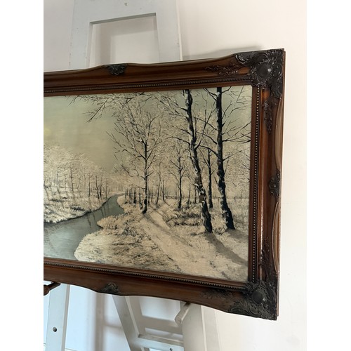 238 - 20th century School, 'An Autumn View in Hampshire', signed C Raphael, oil on canvas, 49 cm x 75 cm, ... 