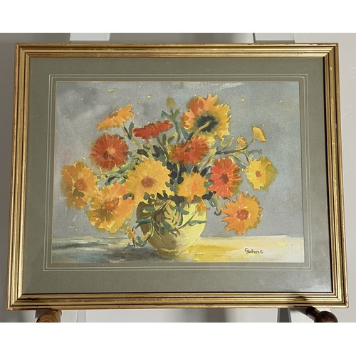 242 - 20th century School, still life of fruit, oil on canvas, signed E.R., framed and glazed, 37 cm x 29 ... 