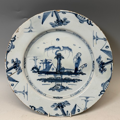 227 - An 18th century Dutch delft Charger Plate, together with a quantity of 18th century and later Chines... 