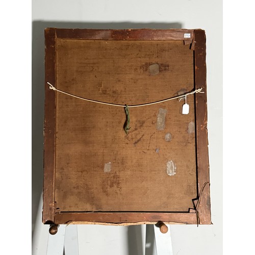 243 - Late 19th century School, oil on canvas, portrait of a Lady, damages and restored, 76 cm x 63 cm, un... 