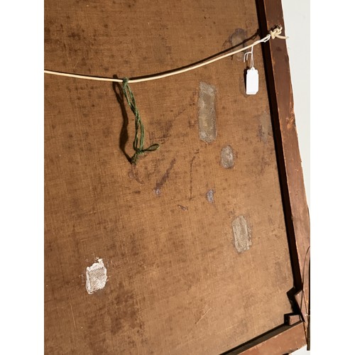 243 - Late 19th century School, oil on canvas, portrait of a Lady, damages and restored, 76 cm x 63 cm, un... 