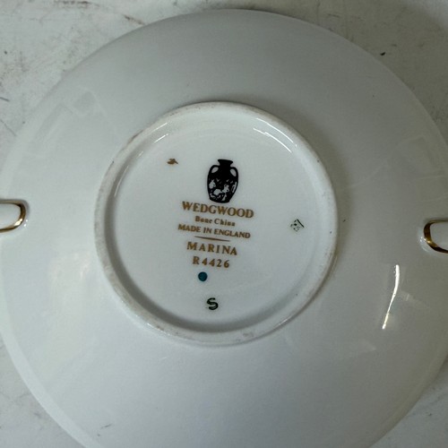 251 - Six Wedgwood Marina pattern soup Bowls, together with a Shelley part tea service, and three small pi... 