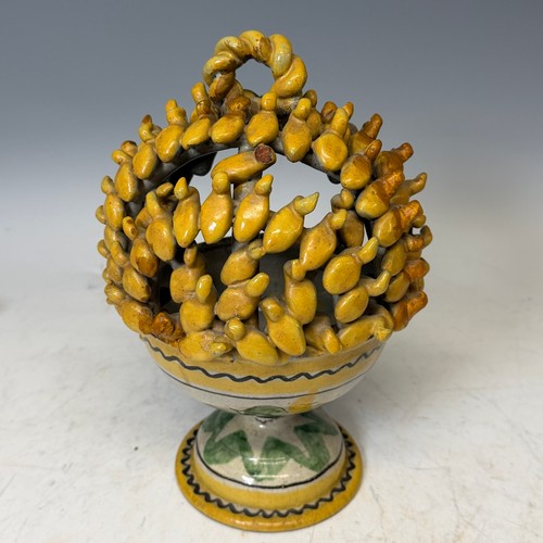 270 - A collection of late 19th/early 20th century Guatemalan Pottery, including; polychrome majolica ince... 