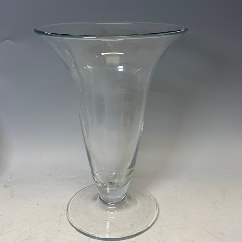 199 - A quantity of antique Glass, including two large vases, claret jug, decanter (lacking stopper), two ... 
