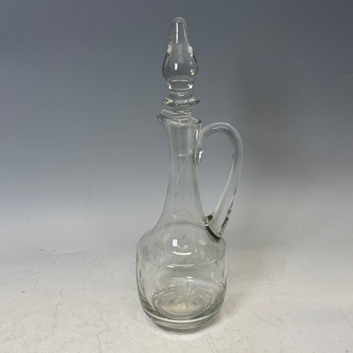 199 - A quantity of antique Glass, including two large vases, claret jug, decanter (lacking stopper), two ... 