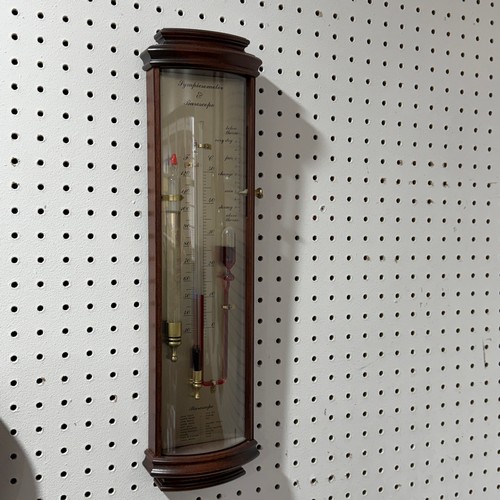 149 - A 19th century mahogany wheel Barometer, by 'A.Intross, Rochester Bridge', applied with thermometer ... 