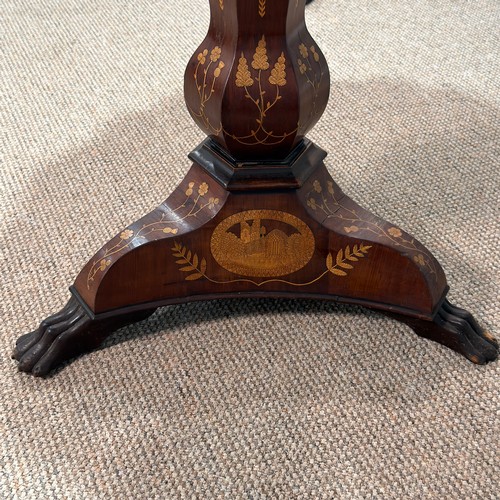 63 - An Irish Killarney marquetry and yew occasional Table, third quarter 19th century, the scalloped edg... 