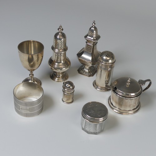 9 - An Edward VIII silver Mustard Pot, by William Neale & Son Ltd., hallmarked Birmingham 1936, toge... 