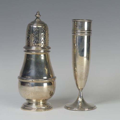 8 - A George V silver posy Vase, by James Dixon & Sons Ltd., hallmarked Sheffield, 1910, of conical ... 