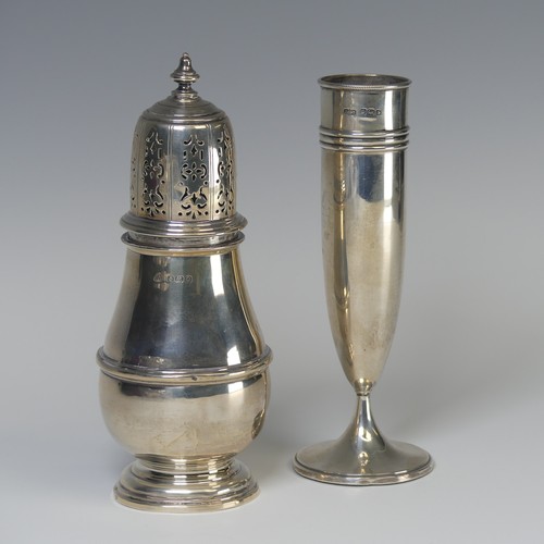 8 - A George V silver posy Vase, by James Dixon & Sons Ltd., hallmarked Sheffield, 1910, of conical ... 