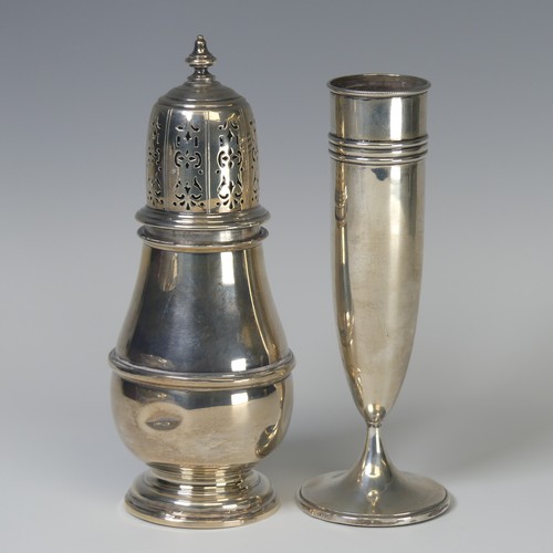 8 - A George V silver posy Vase, by James Dixon & Sons Ltd., hallmarked Sheffield, 1910, of conical ... 