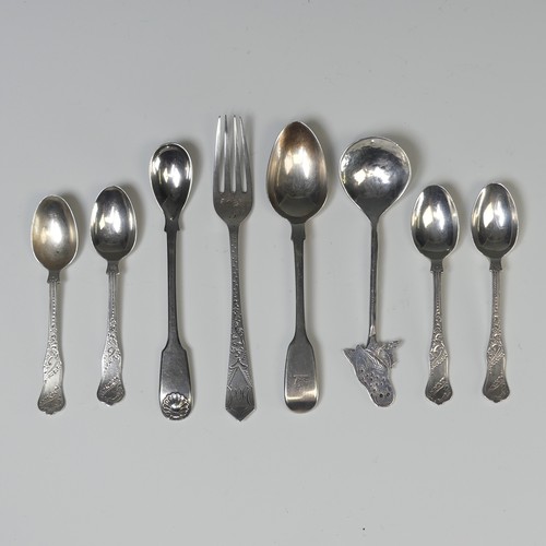 23 - An Elizabeth II silver Spoon, hallmarked London 1971, makers mark 'JF', in the Arts and Crafts style... 