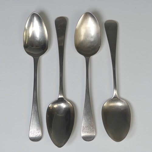 24 - A pair of George III silver old English pattern Table Spoons, by William Stroud, hallmarked London 1... 