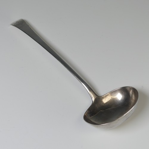 20 - A George III silver Soup Ladle, hallmarked London 1803, makers mark unclear, Old English pattern, mo... 