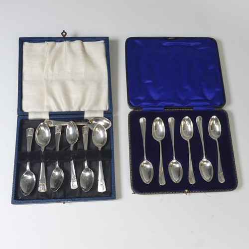 53 - A cased set of six George V silver Teaspoons, by Harrison Brothers & Howson, hallmarked Sheffiel... 