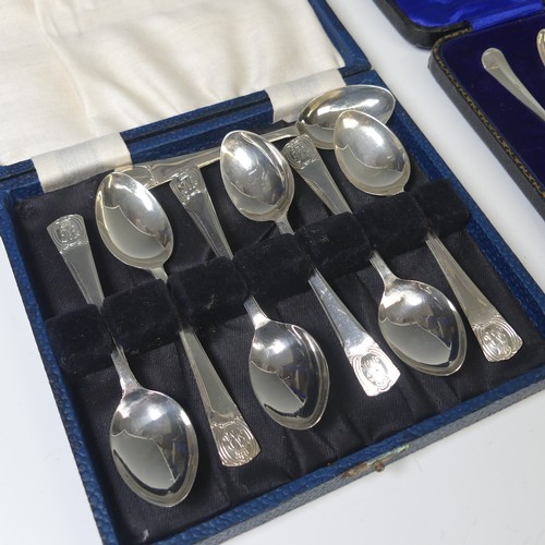 53 - A cased set of six George V silver Teaspoons, by Harrison Brothers & Howson, hallmarked Sheffiel... 