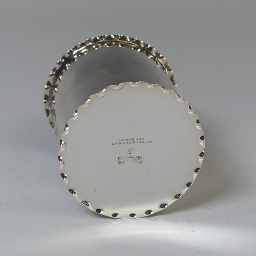 28 - A late Victorian silver Tea Caddy, by Josiah Williams & Co., hallmarked London 1900, of circular... 