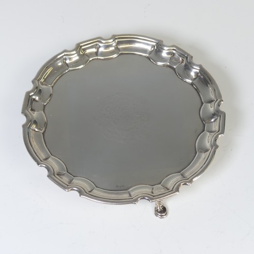 29 - A George II silver Waiter, by John Tuite, hallmarked London 1731, of shaped circular form and raised... 