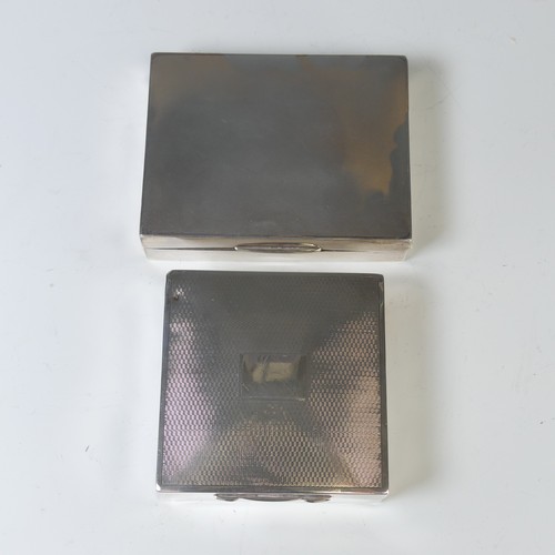 49 - A George VI silver Cigarette Box, by&nbsp;William Neale & Son Ltd., hallmarked Birmingham 1939, ... 