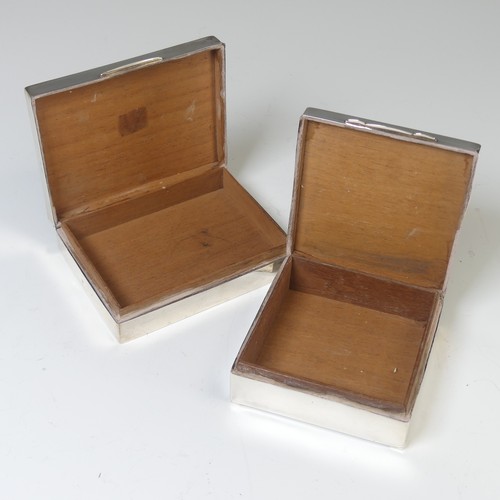 49 - A George VI silver Cigarette Box, by&nbsp;William Neale & Son Ltd., hallmarked Birmingham 1939, ... 
