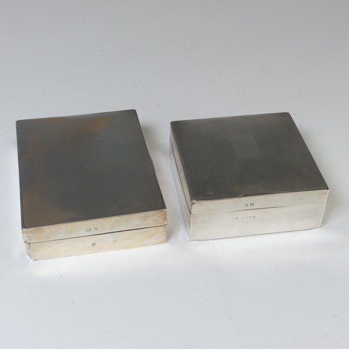 49 - A George VI silver Cigarette Box, by&nbsp;William Neale & Son Ltd., hallmarked Birmingham 1939, ... 