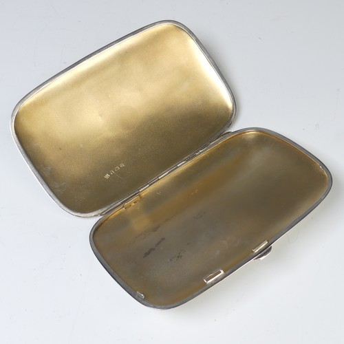 40 - A George V silver Cigarette Case, by William Neale & Son Ltd., hallmarked Birmingham 1919, conve... 