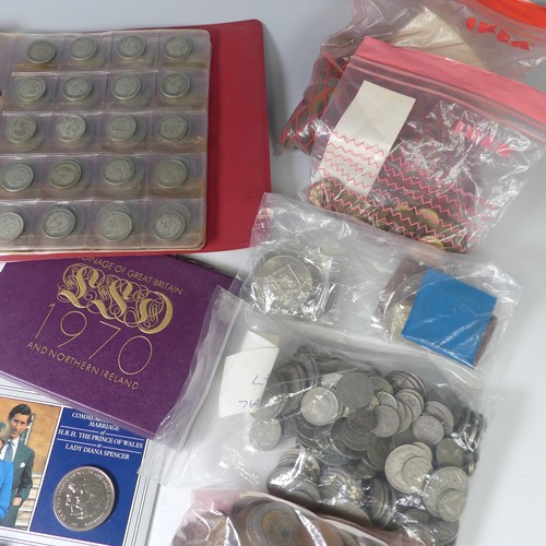 501 - A quantity of Pre-1947 silver Coins, total weight 647g, some Pre-1920, 93g, Dutch silver (.720) 34.7... 