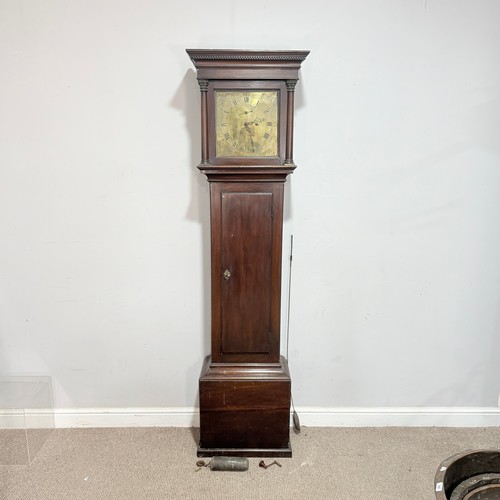 A 19th century thirty-hour Longcase Clock, the brass unsigned dial ...