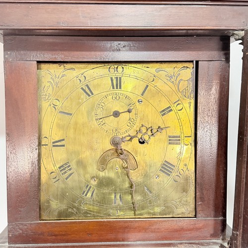 A 19th century thirty-hour Longcase Clock, the brass unsigned dial ...