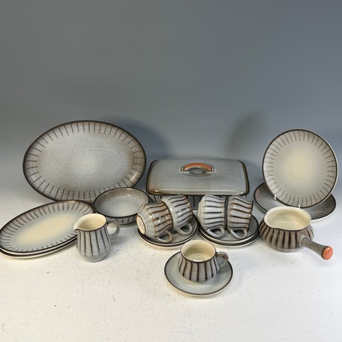 36 - A collection of Denby Stoneware 'Studio' pattern, nineteen pieces in total, including; divided servi... 