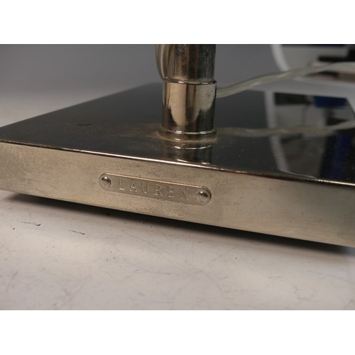 4 - 20th century design: a pair of Ralph Lauren chrome adjustable desk Lamps, (tallest) H 60 cm(2)... 