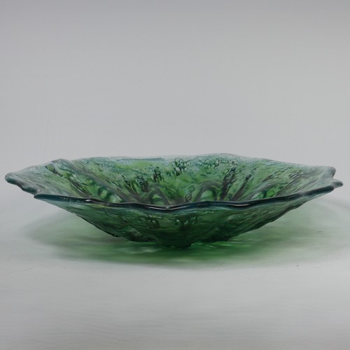 54 - Carole Rolfe (Contemporary), an art glass 'Ocean Seascape' style bowl, approximately 40cm wide.... 