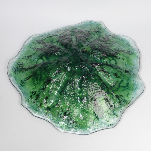 54 - Carole Rolfe (Contemporary), an art glass 'Ocean Seascape' style bowl, approximately 40cm wide.... 