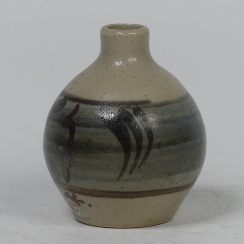 68 - Bernard Leach, CBE (1887-1979), a studio pottery stoneware globular pot, iron brushwork of a stylise... 