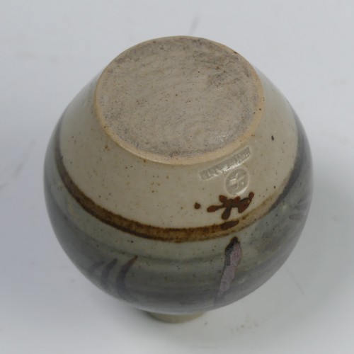 68 - Bernard Leach, CBE (1887-1979), a studio pottery stoneware globular pot, iron brushwork of a stylise... 