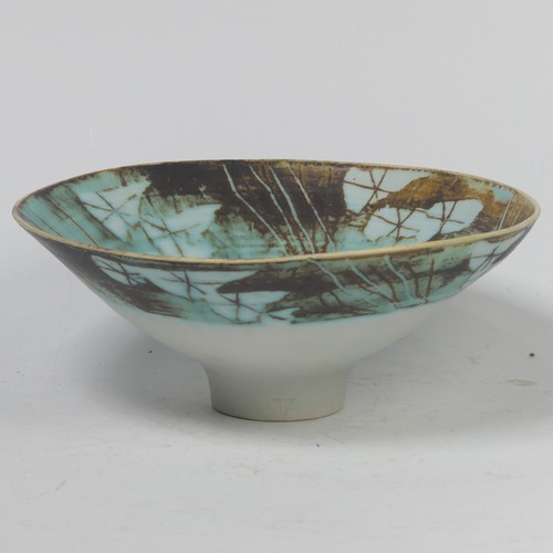 71 - Marianne de Trey (1913-2016), a studio pottery footed Bowl, impressed seal mark, 21cm diameter x 8cm... 