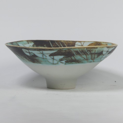 71 - Marianne de Trey (1913-2016), a studio pottery footed Bowl, impressed seal mark, 21cm diameter x 8cm... 