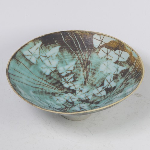 71 - Marianne de Trey (1913-2016), a studio pottery footed Bowl, impressed seal mark, 21cm diameter x 8cm... 