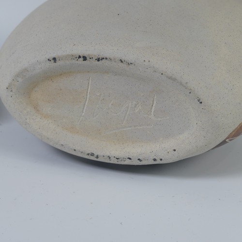 89 - A pair of Otero Regal ceramic Vases, mid-20th century, with 'Picassoesque' decoration, signed on bas... 