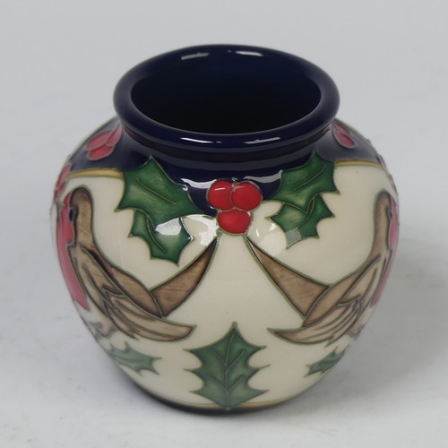 104 - A Moorcroft Pottery ‘Robin’ Vase, by Rachel Bishop, dated 2009, impressed marks to base and printed ... 