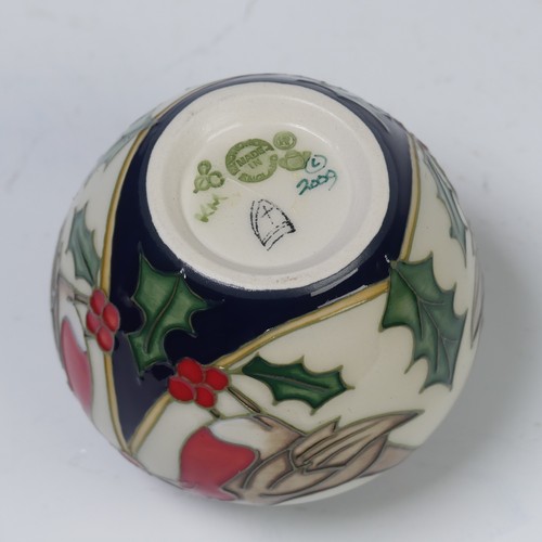 104 - A Moorcroft Pottery ‘Robin’ Vase, by Rachel Bishop, dated 2009, impressed marks to base and printed ... 