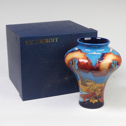 110 - A Moorcroft Pottery ‘Wanderers Sky’ pattern Vase, by Emma Bossons, dated 2002, impressed marks to ba... 